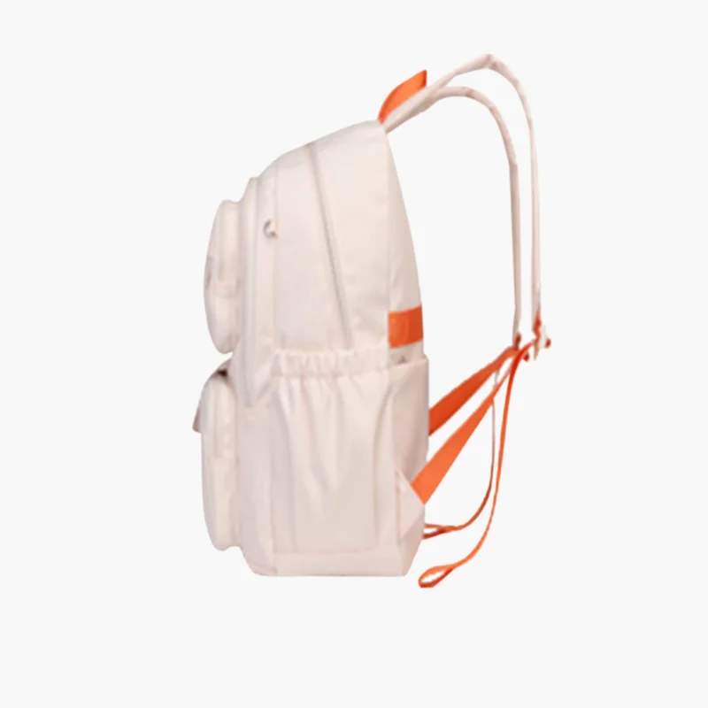 أطلس Logo Detail Backpack in Cream for Kids